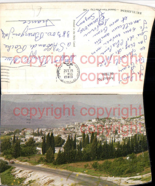 467886,Palästina Bethlehem General view of the City Totale