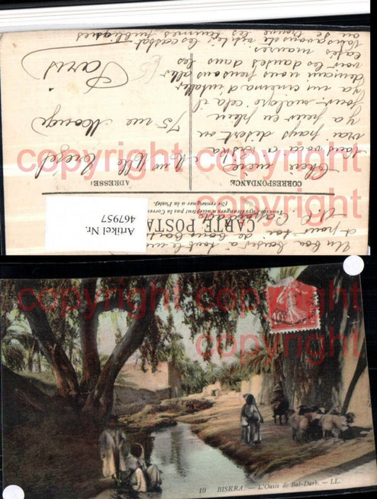 467957,Algeria Biskra Oasis de Bab-Darb Oase Volkstypen