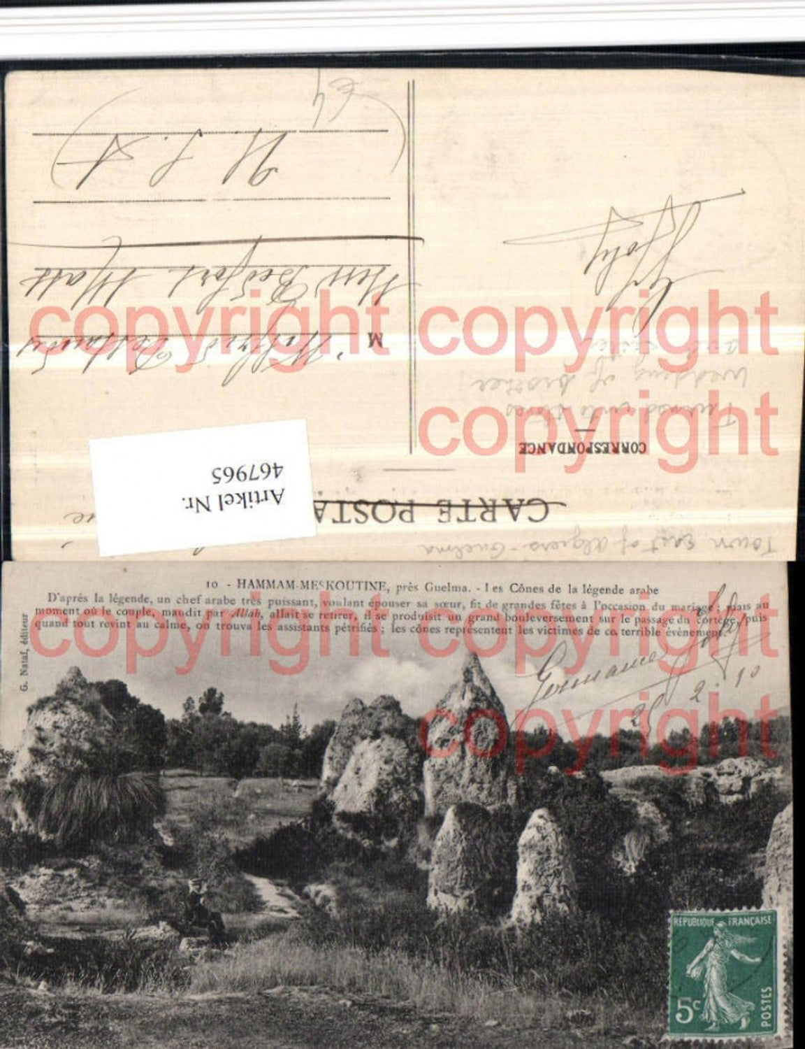 467965,Algeria Guelma Hammam-Meskoutine Cones de la legende arabe Felsen