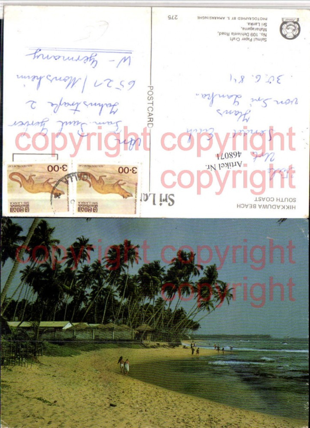 468071,Ceylon Sri Lanka Hikkaduwa Beach Strand Palmen