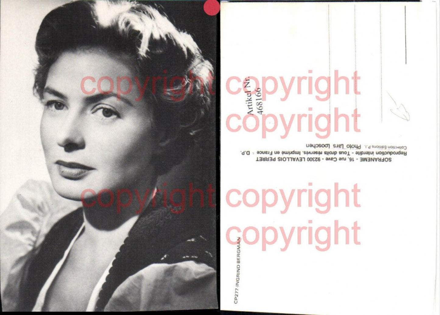 468166,Schauspielerin Ingrid Bergman Portrait