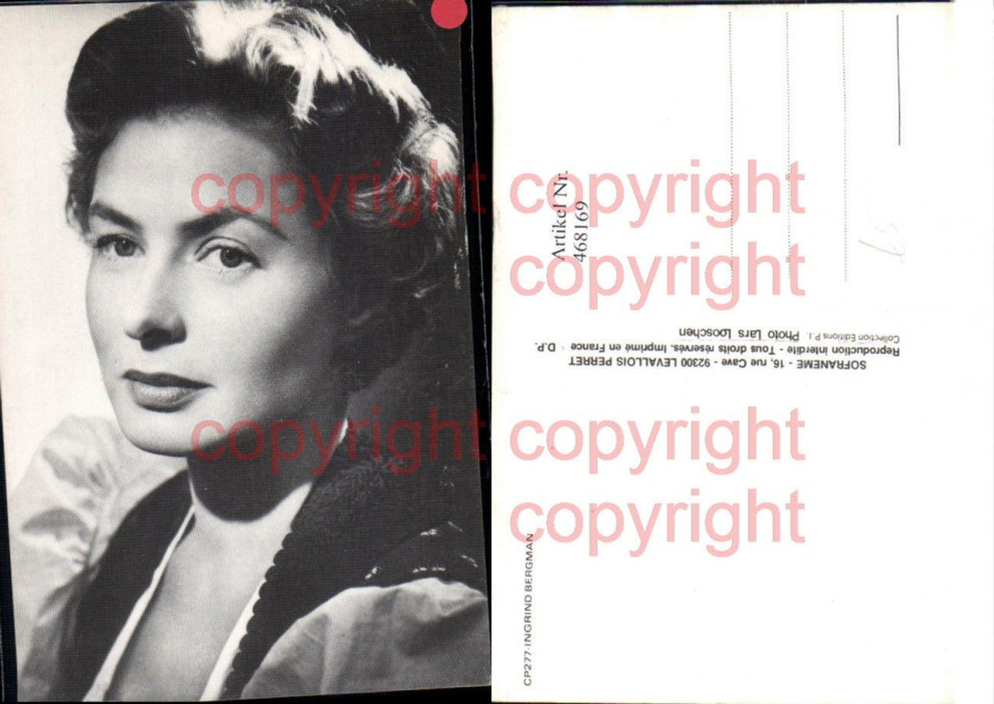 468169,Schauspielerin Ingrid Bergman Portrait