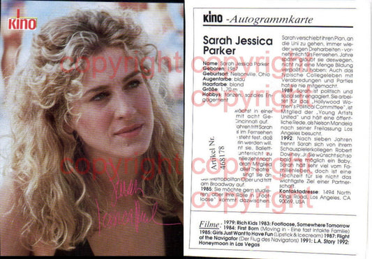 468178,Schauspielerin Sarah Jessica Parker Autogrammkarte Autogramm