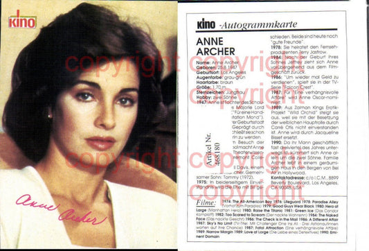 468180,Schauspielerin Anne Archer Autogrammkarte Autogramm