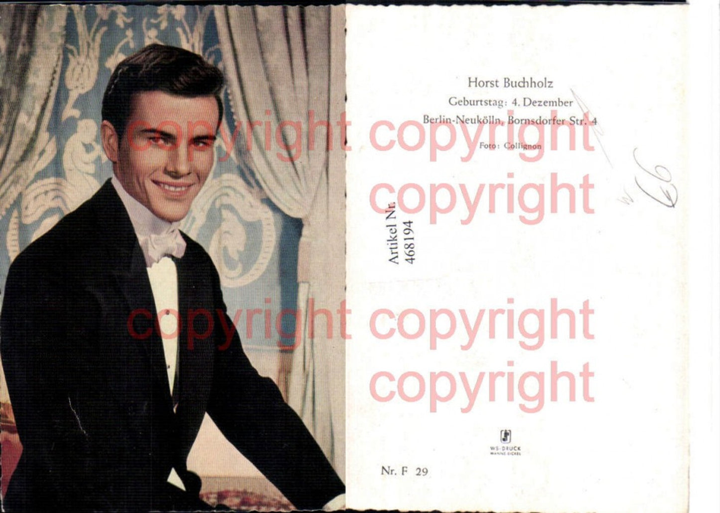 468194,Schauspieler Horst Buchholz Portrait