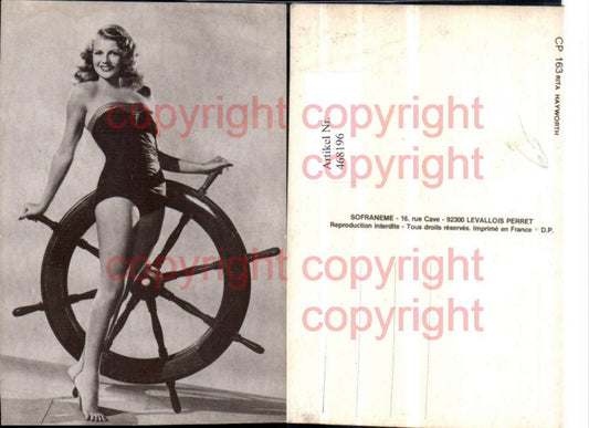 468196,Schauspielerin Rita Hayworth Bademode Steuerrad