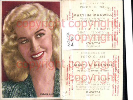 468202,Schauspielerin Marylin Maxwell Portrait
