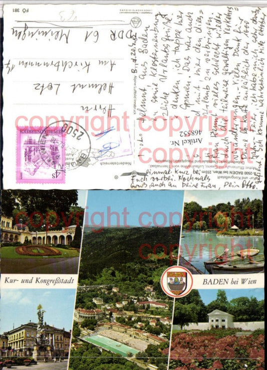 468552,Baden Totale Blumenuhr Casino Thermalbad Mehrbildkarte pub Alpine Luftbild 381