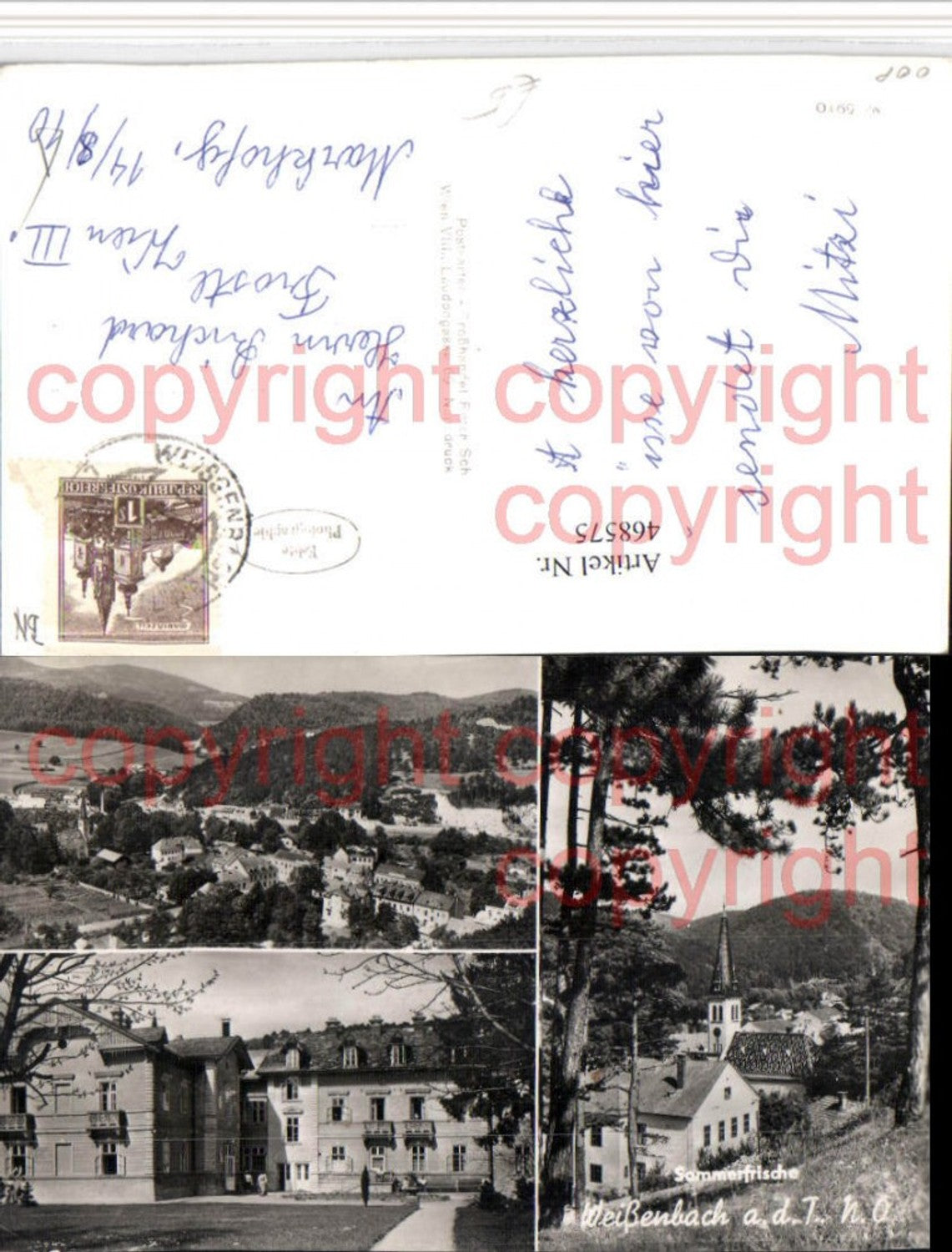 468575,Weissenbach an d. Triesting Totale Kirche Mehrbildkarte