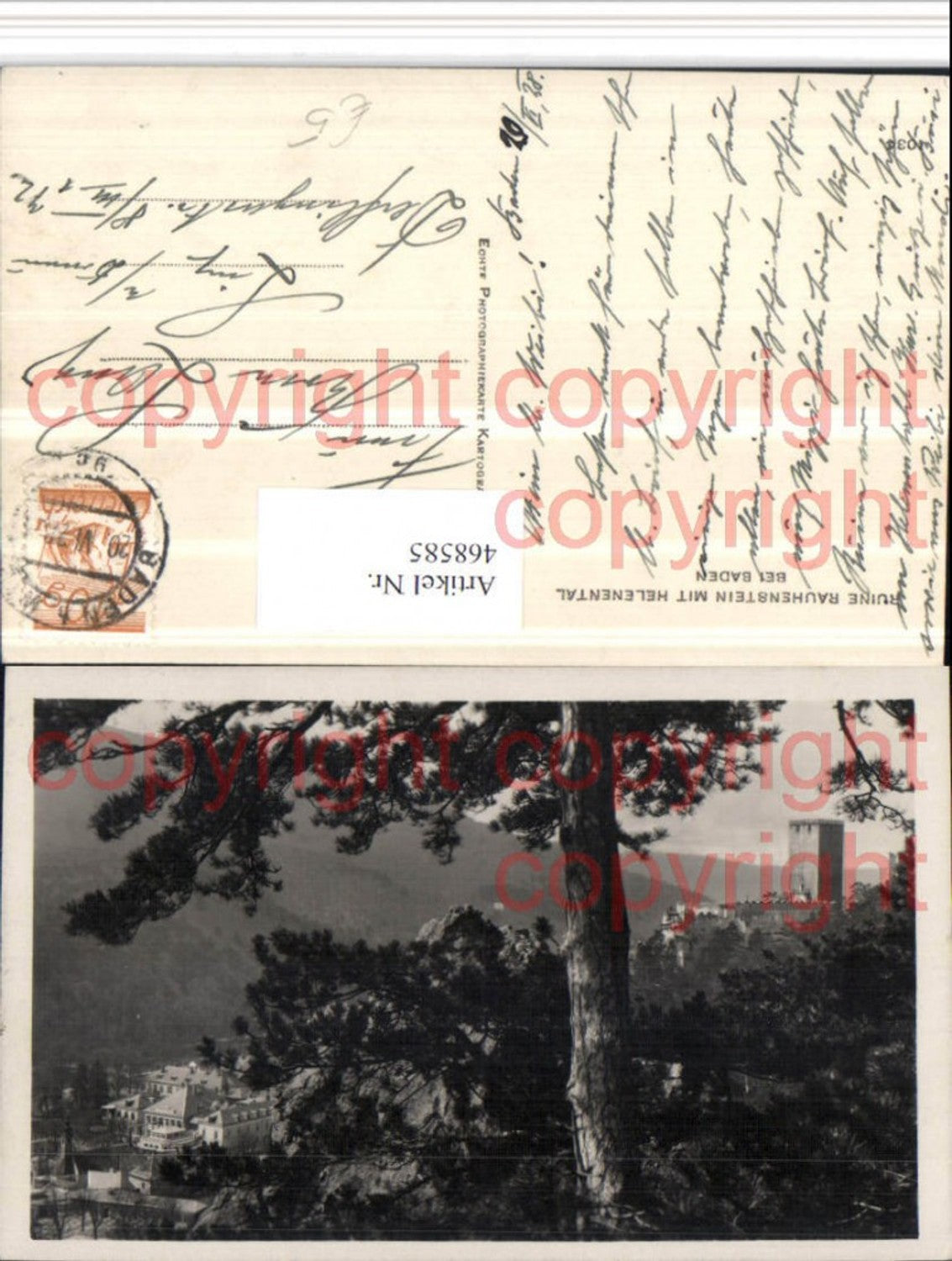 468585,Ruine Rauhenstein m. Helenental b. Baden