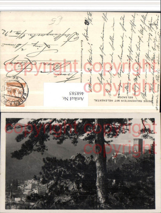 468585,Ruine Rauhenstein m. Helenental b. Baden