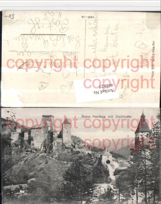 468625,Ruine Hardegg m. Stadtturm Turm