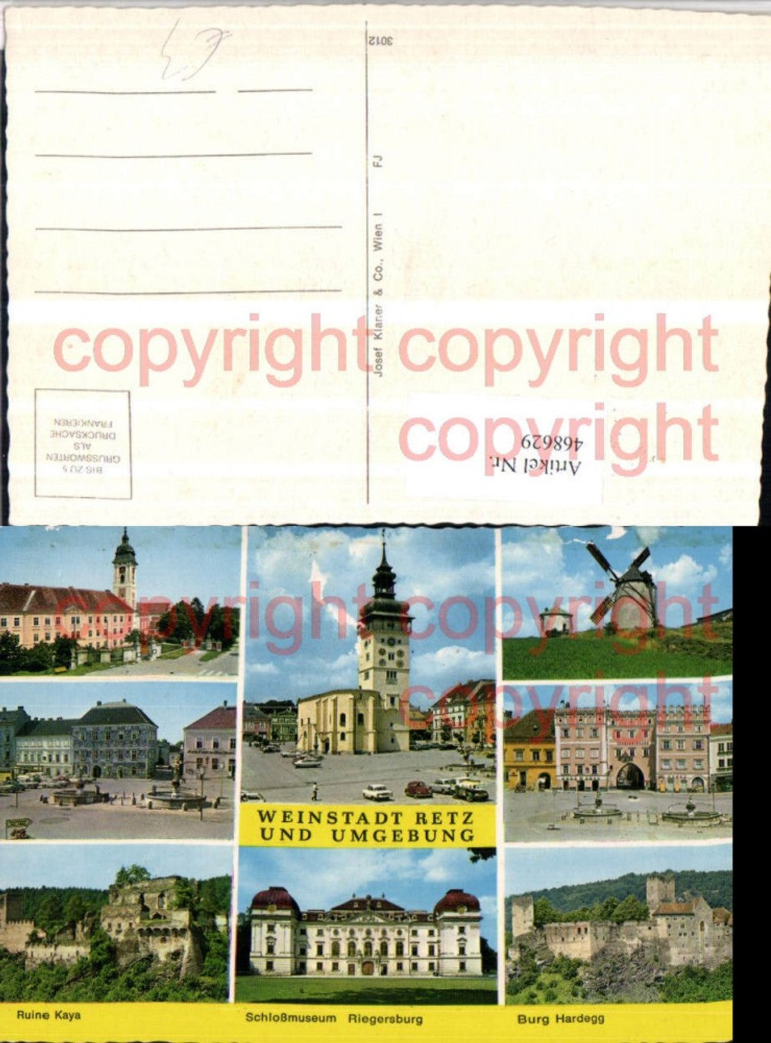 468629,Retz Windmühle Ruine Burg Schloss Rathaus Mehrbildkarte