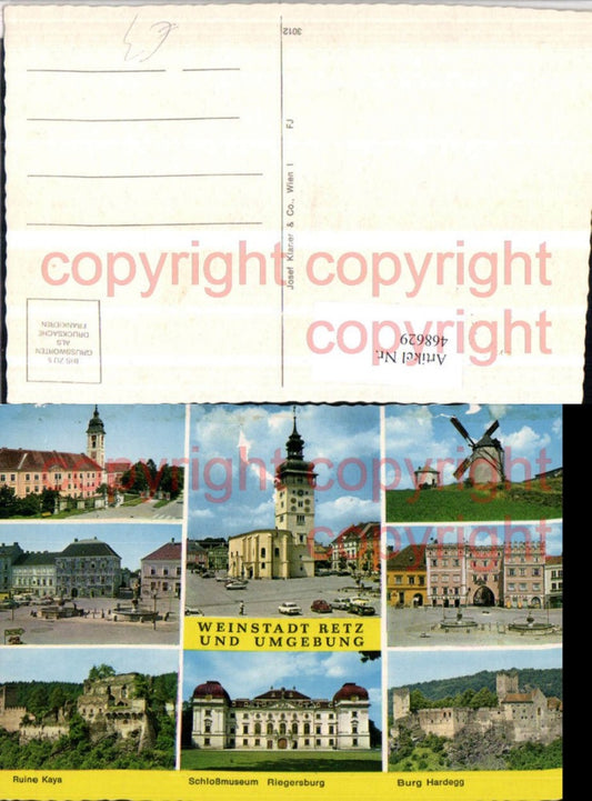 468629,Retz Windmühle Ruine Burg Schloss Rathaus Mehrbildkarte