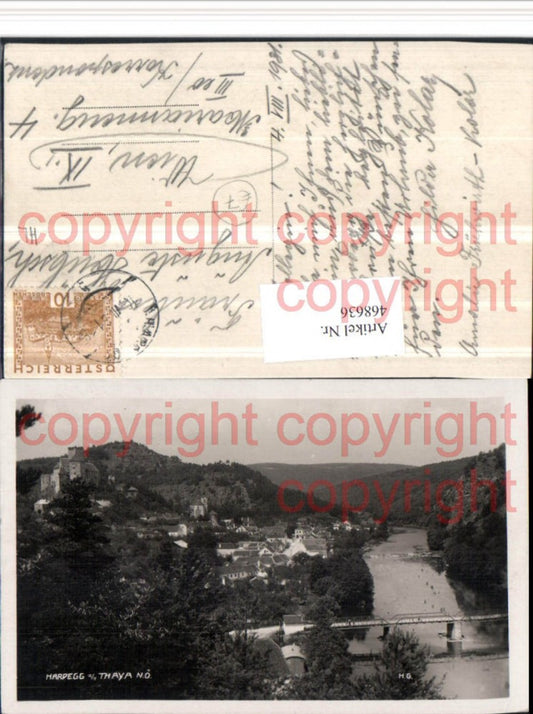 468636,Hardegg an d. Thaya Totale m. Burg Brücke