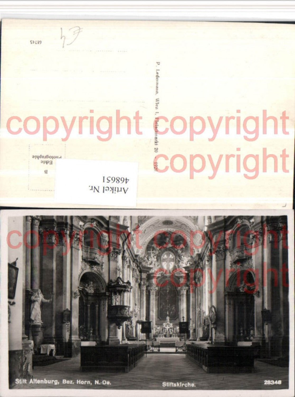 468651,Stift Altenburg Stiftskirche Kirche Innenansicht