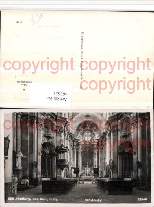 468651,Stift Altenburg Stiftskirche Kirche Innenansicht