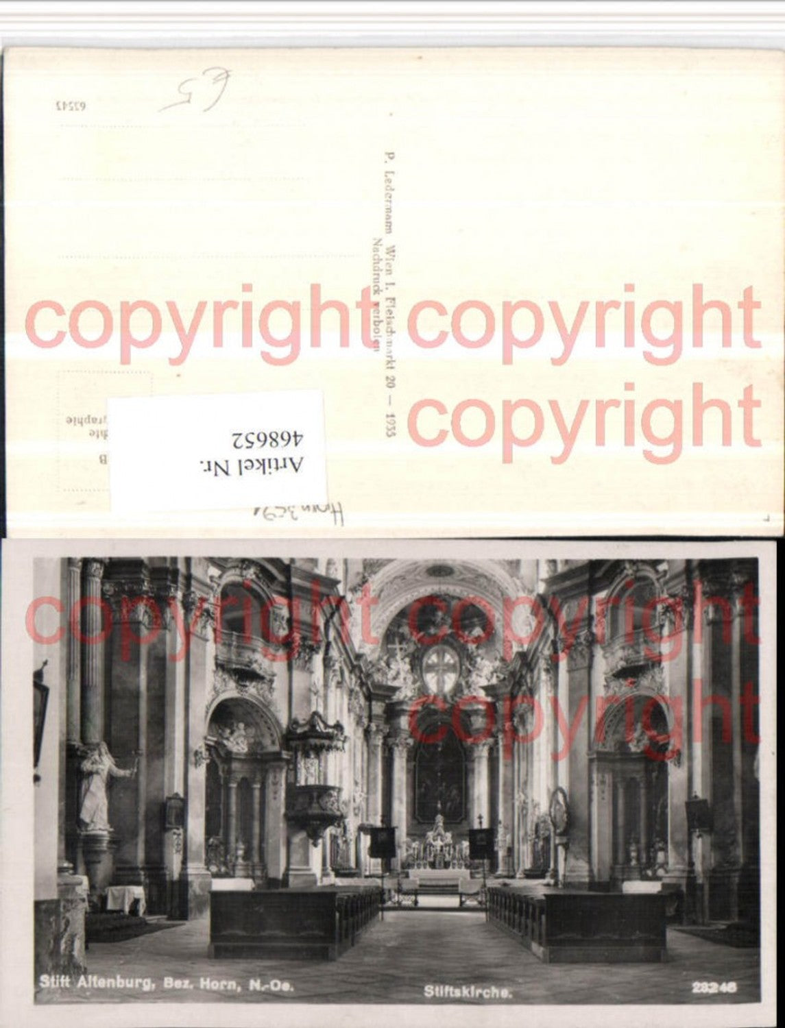 468652,Stift Altenburg Stiftskirche Kirche Innenansicht