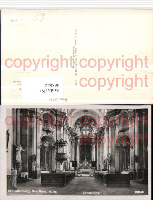 468652,Stift Altenburg Stiftskirche Kirche Innenansicht