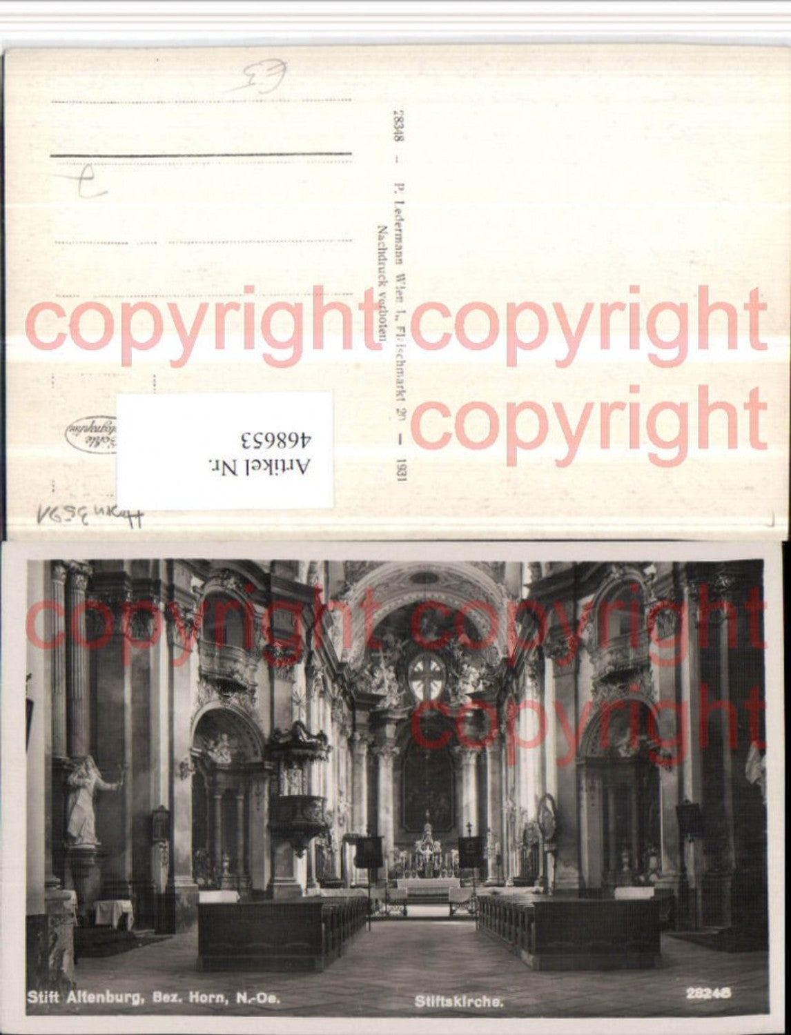 468653,Stift Altenburg Stiftskirche Kirche Innenansicht