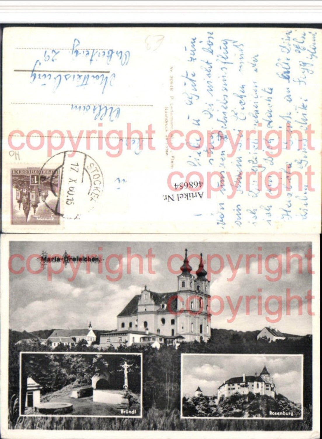 468654,Wallfahrtskirche Maria Dreieichen Rosenburg Bründl Mehrbildkarte