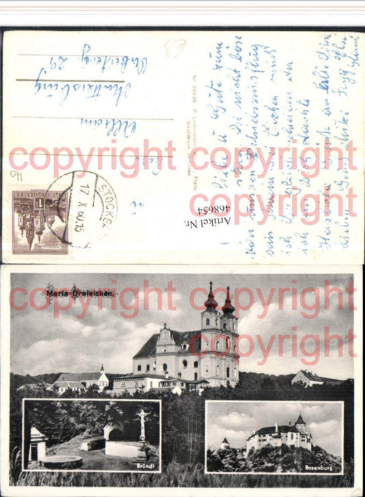 468654,Wallfahrtskirche Maria Dreieichen Rosenburg Bründl Mehrbildkarte