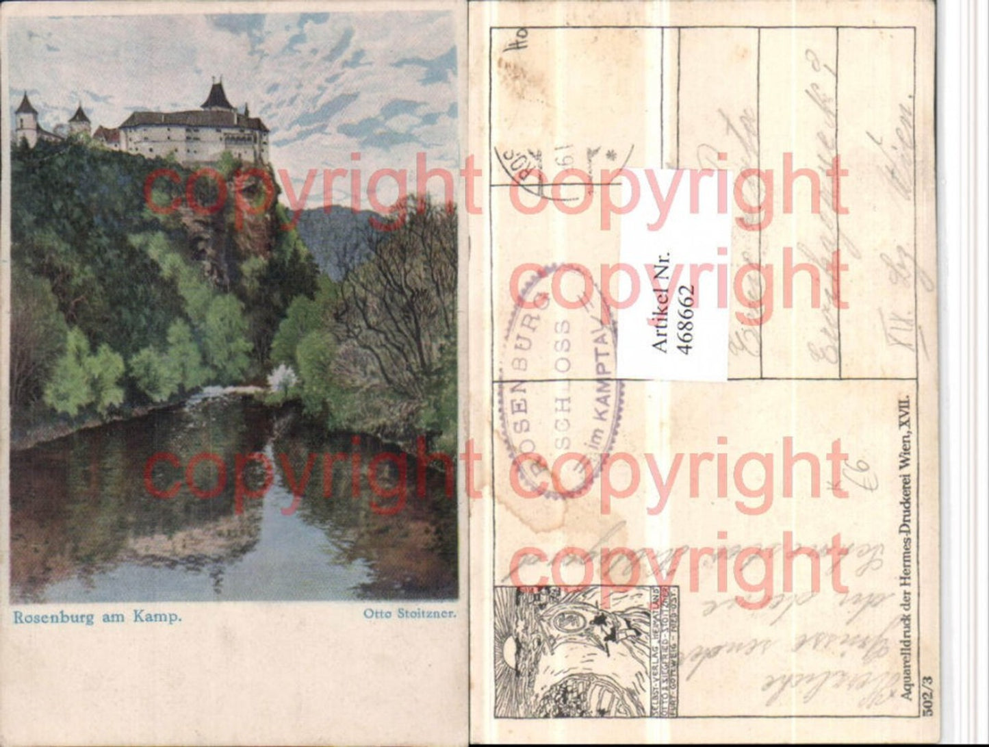 468662,Künstler AK Otto Stoitzner Schloss Rosenburg am Kamp