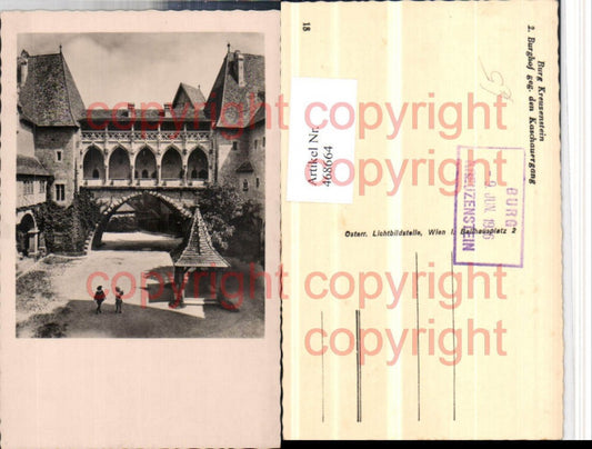 468664,Burg Kreuzenstein b. Leobendorf Burghof geg. Kaschauergang