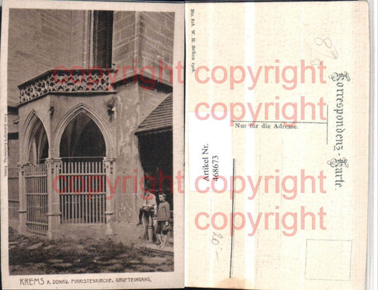 468673,Krems an d. Donau Piaristenkirche Grufteingang