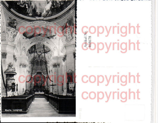 468678,Maria Langegg b. Bergern Kirche Innenansicht