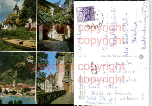 468679,Dürnstein in d. Wachau Totale Stiftshof Mehrbildkarte