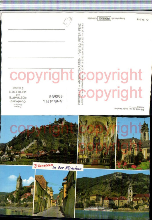 468698,Dürnstein in d. Wachau Totale Ruine Stift Kirche Mehrbildkarte