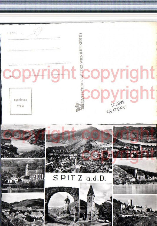 468721,Spitz an d. Donau Totale Kirche Bildstock Mehrbildkarte