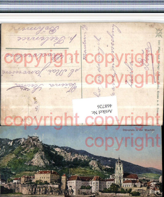468726,Dürnstein in d. Wachau Totale m. Ruine