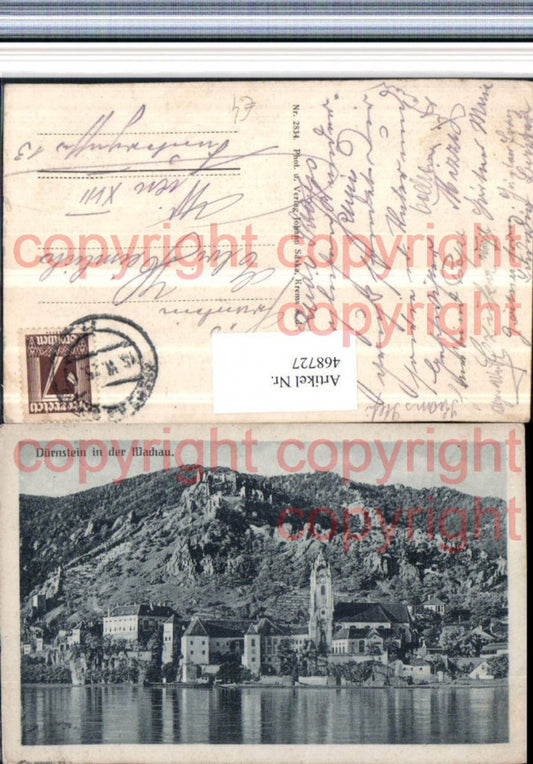 468727,Dürnstein in d. Wachau Totale m. Ruine