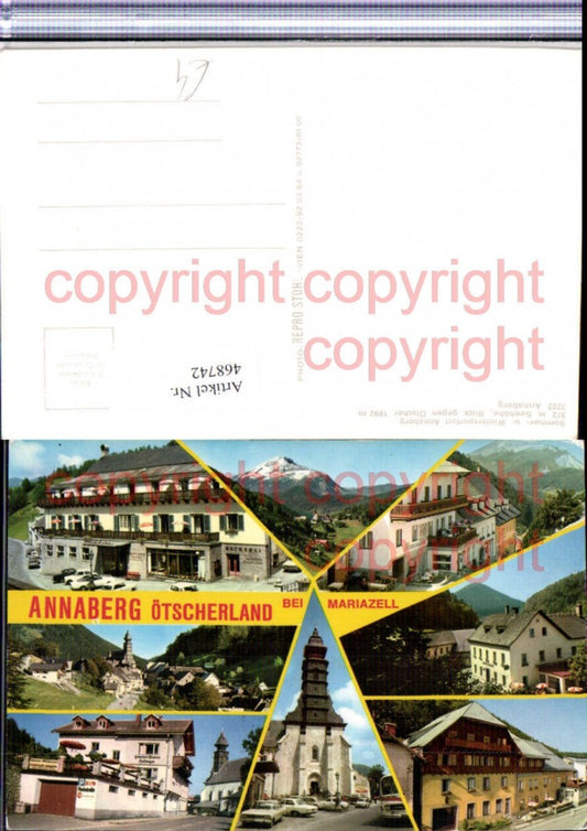 468742,Annaberg Totale Gasthof Kirche Mehrbildkarte