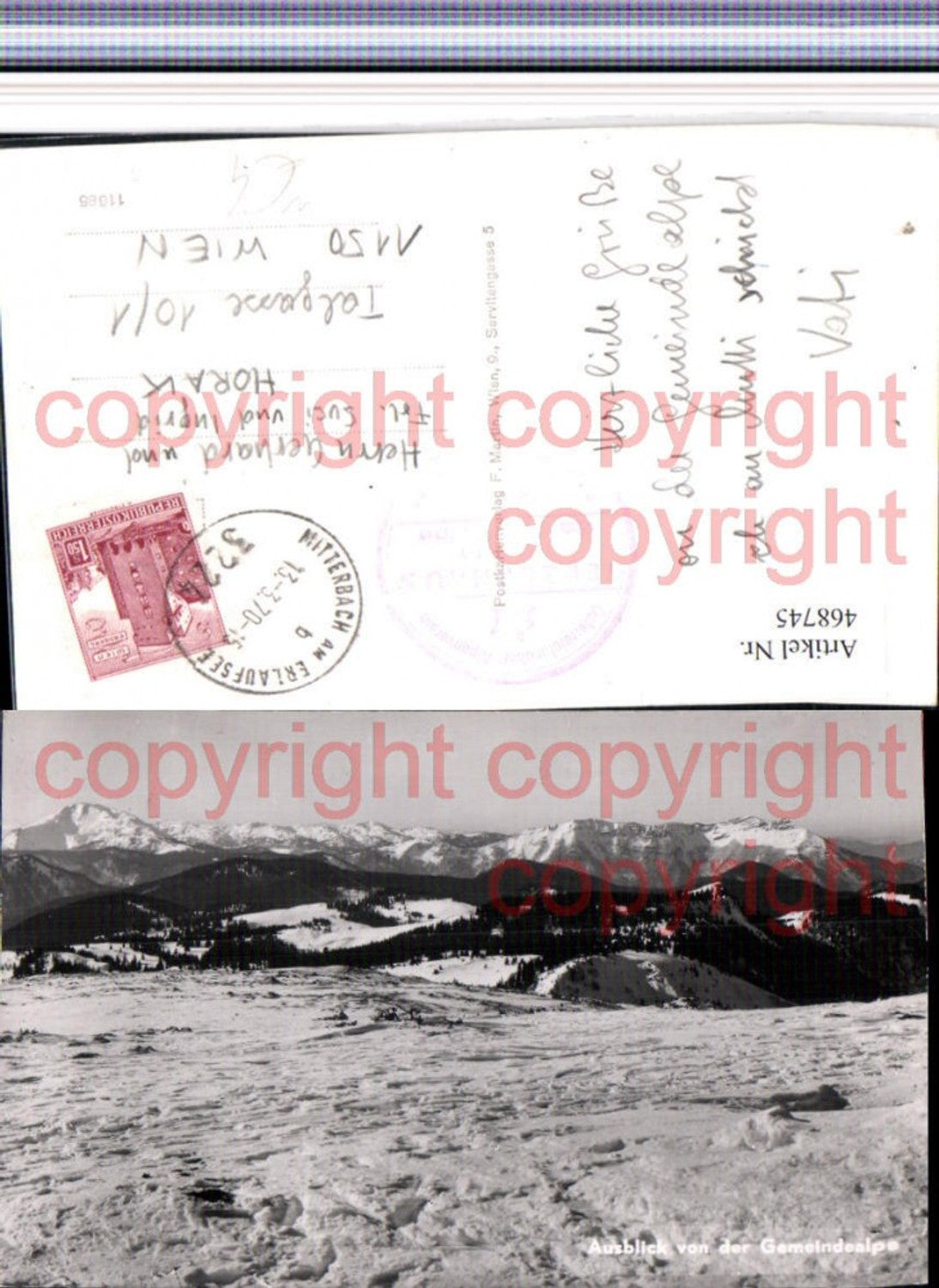 468745,Ausblick von d. Gemeindealpe b. Mitterbach Bergkulisse