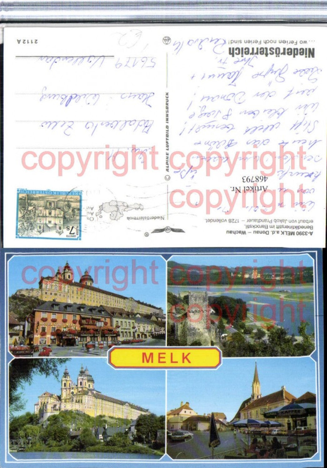 468793,Wachau Melk an d. Donau Stift Kirche Mehrbildkarte