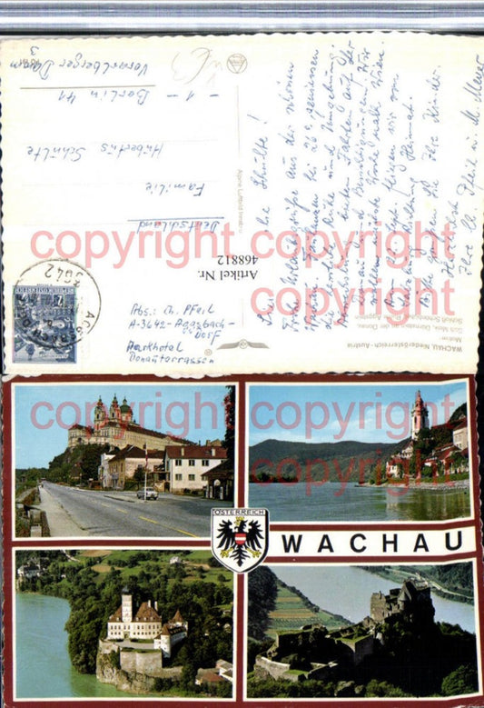 468812,Wachau Stift Melk Schönbühel Mehrbildkarte pub Alpine Luftbild 191