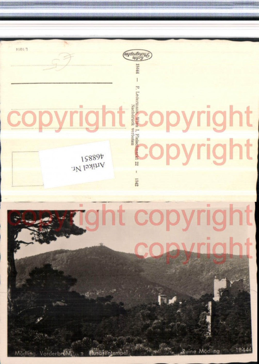 468851,Mödling Vorderbrühl Husarentempel Ruine