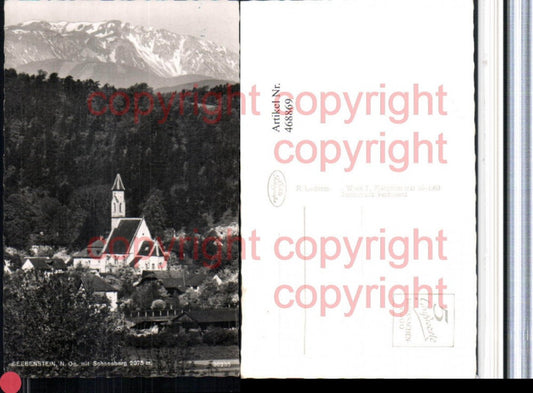 468869,Seebenstein Kirche m. Schneeberg Bergkulisse