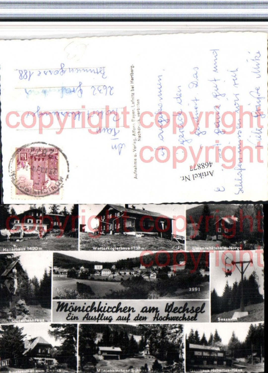 468877,Mönichkirchen am Wechsel Totale Sessellift Gasthaus Mehrbildkarte