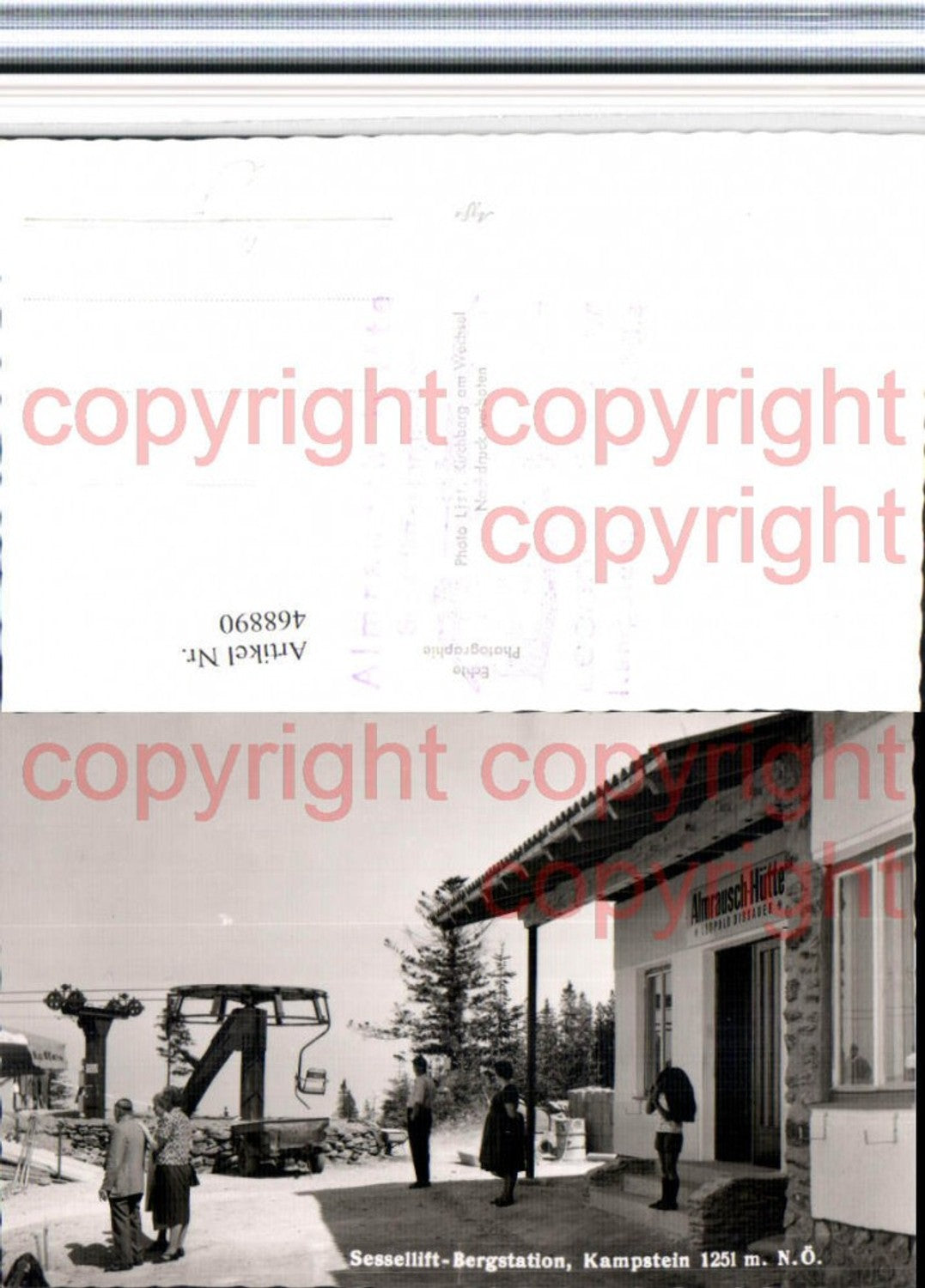 468890,Kampstein b. St. Corona Almrausch-Hütte Sessellift Bergstation