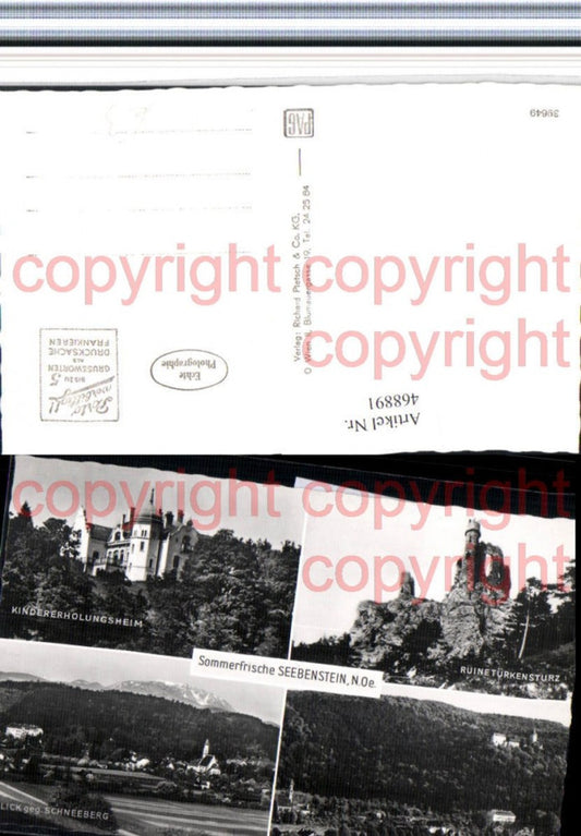 468891,Seebenstein Totale Schloss Ruine Erholungsheim Mehrbildkarte