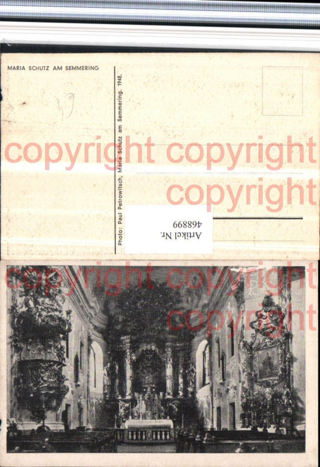 468899,Maria Schutz am Semmering Kirche Innenansicht