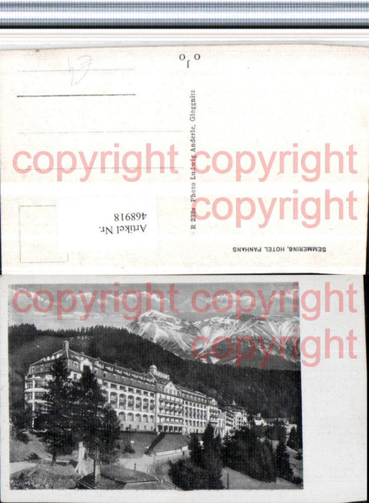 468918,Semmering Hotel Panhans Bergkulisse