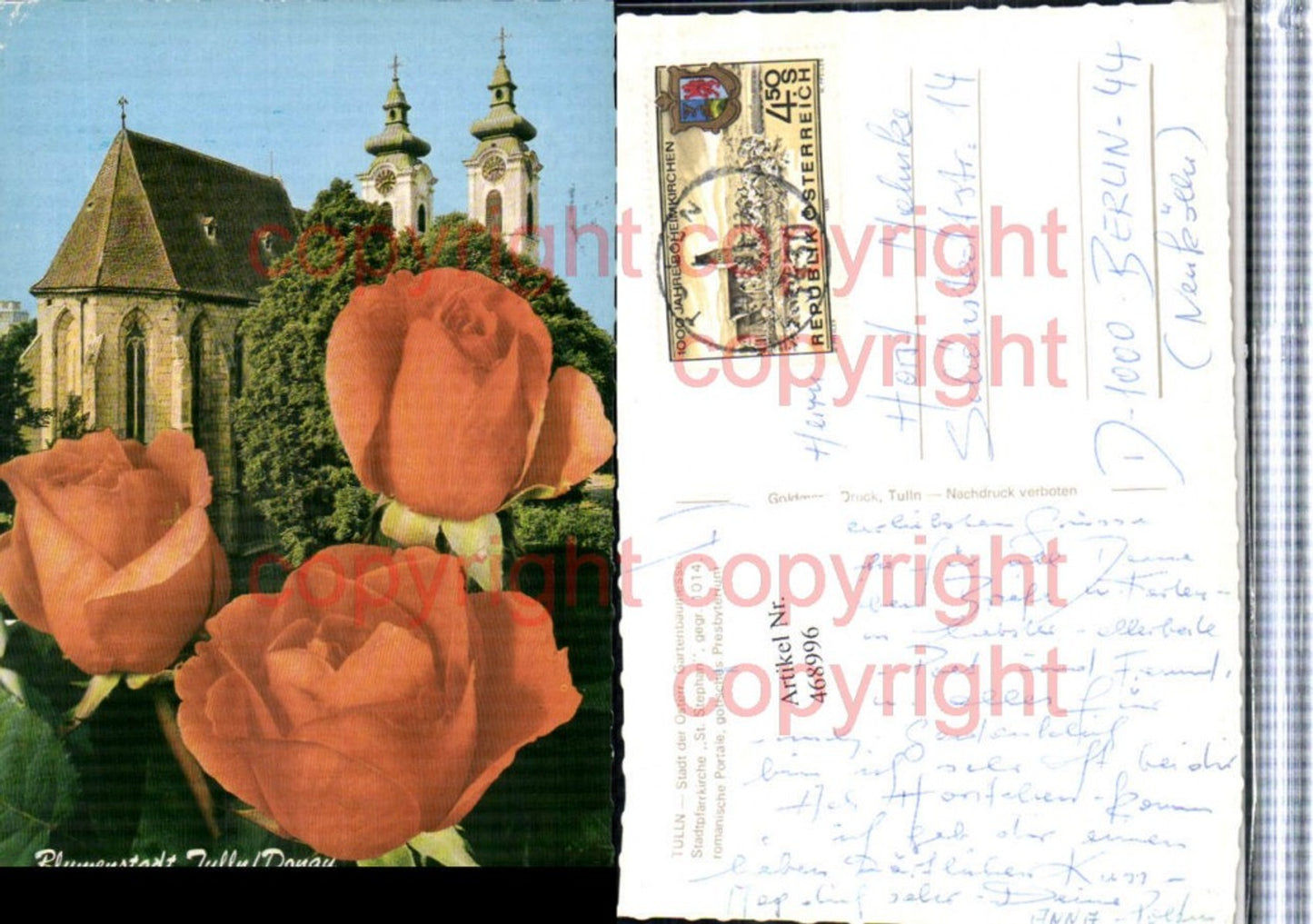 468996,Tulln an d. Donau Pfarrkirche St. Stephan Fotomontage Rosen