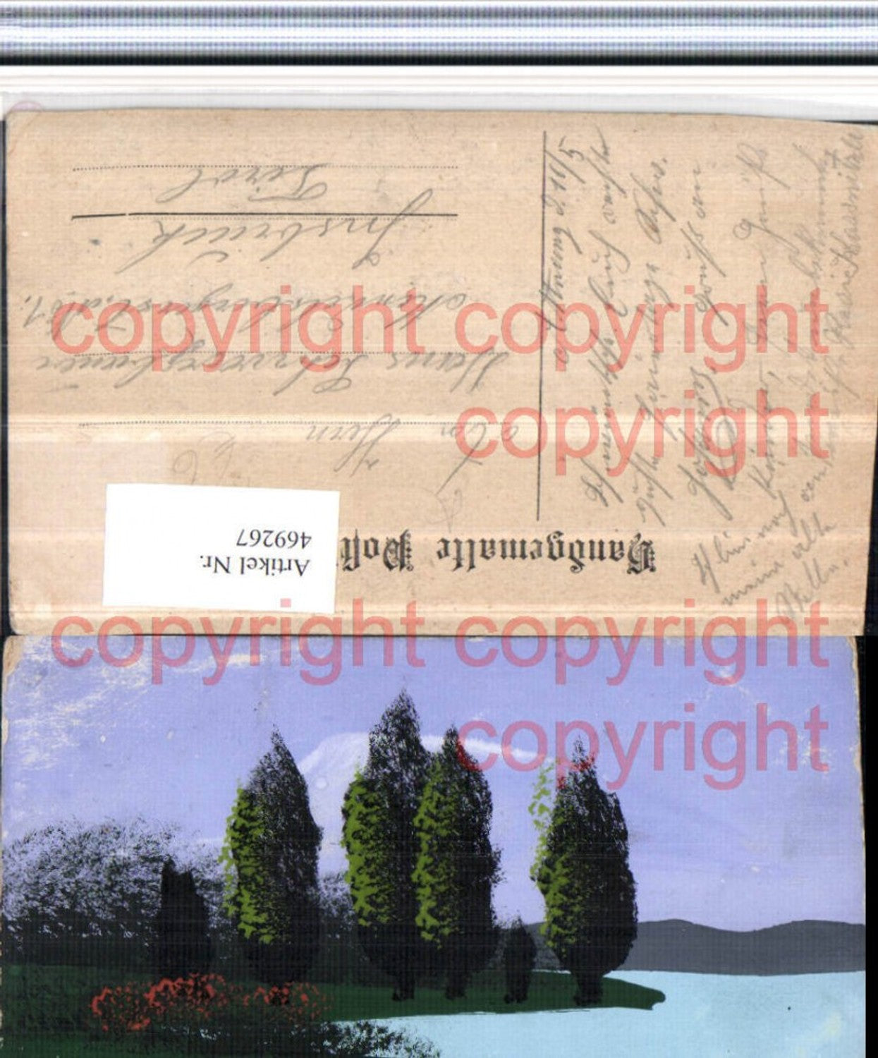 469267, Artist AK Hand-painted Landscape Lake Trees