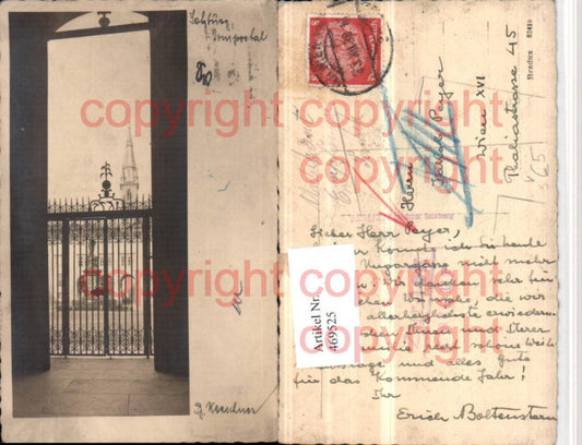 469525,Salzburg Domportal Gittertor pub B. Kerschner Stempel zurück retour
