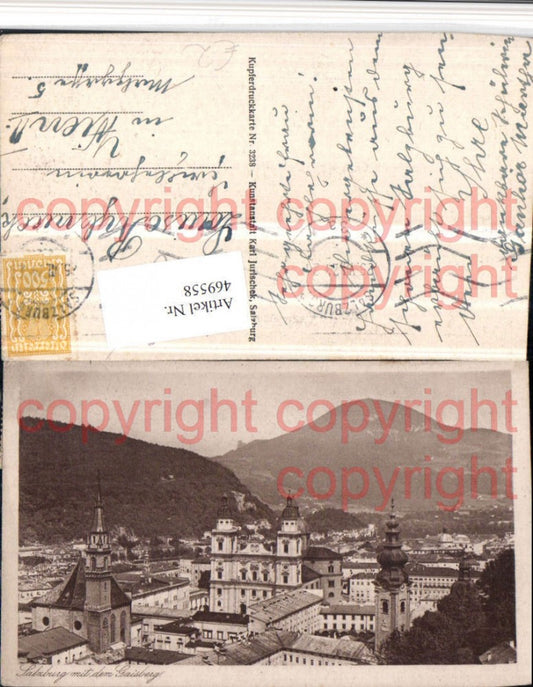 469558,Salzburg Teilansicht Kirche m. Gaisberg